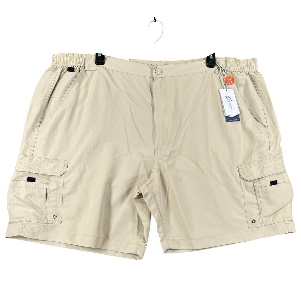 World Wide Sportsman Cargo Shorts Mens 50 UPF 50+ Nylon Khaki Fishing Hiking